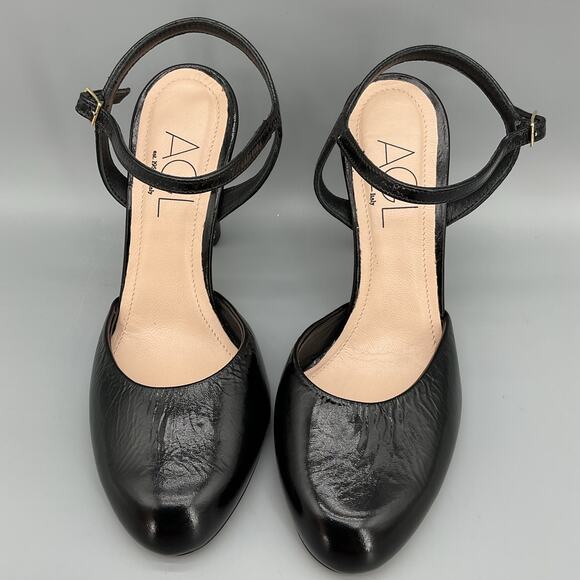 NEW AGL Milly H Block Heel Sandals Black Size 6 (36) - Picture 3 of 10